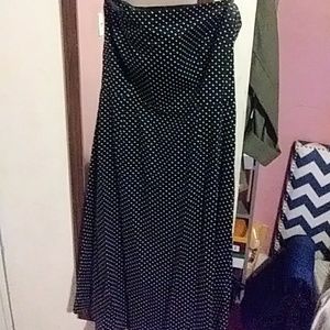 Black and white polka dot dress